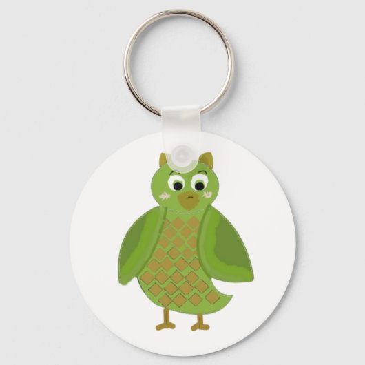 Porte-clés Chouette de dessin drôle (Recto)