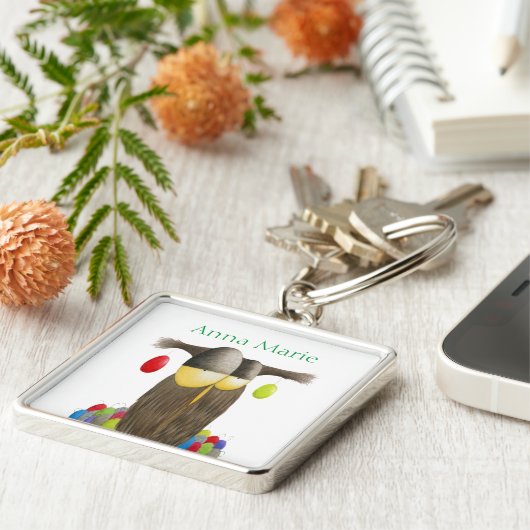 Porte-clés Chouette de Noël (Côté)