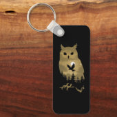 Porte-clés Chouette de nuit Silhouette (Recto)