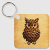 Porte-clés Chouette du cône de pin (Recto)