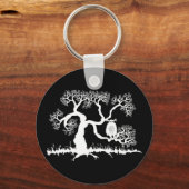 Porte-clés Chouette éffrayante dans l'arbre (Recto)