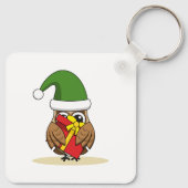 Porte-clés Chouette elfe de Noël avec présent (Dos)