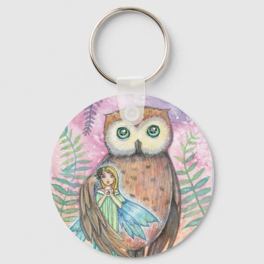Porte-clés Chouette et Fée Mignonne (Recto)
