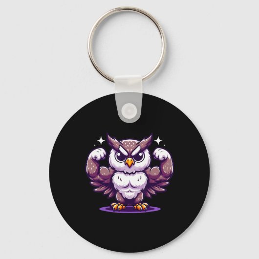 Porte-clés Chouette Flexter Muscles Van Lover Bodybuilding Gy (Recto)