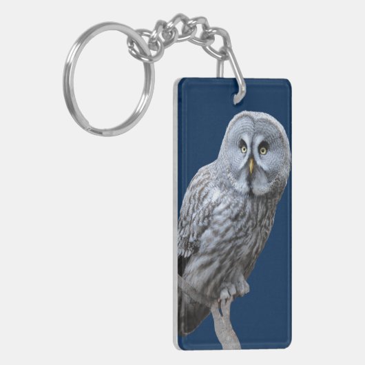 Porte-clés Chouette grise (Devant gauche)