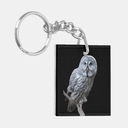 Porte-clés Chouette grise (Devant gauche)