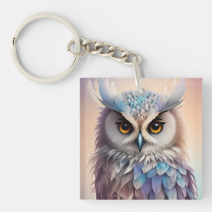 Porte-clés Chouette Imaginaire Dreamy Couleurs pastel doux