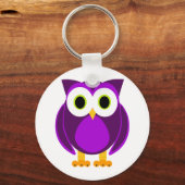Porte-clés Chouette mignonne pourpre (Recto)