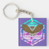 Porte-clés Chouette moderne du milieu du siècle (Devant)