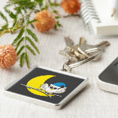 Porte-clés Chouette neigeuse dans une nouvelle nuit d'hiver s (Côté)