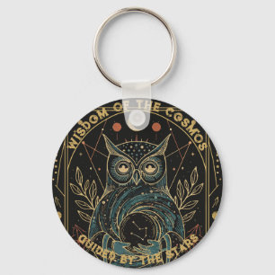 Porte-clés Chouette Oracle Cosmique • Céleste Mystique