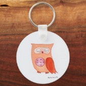 Porte-clés Chouette orange (Recto)