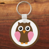 Porte-clés Chouette rose (Recto)