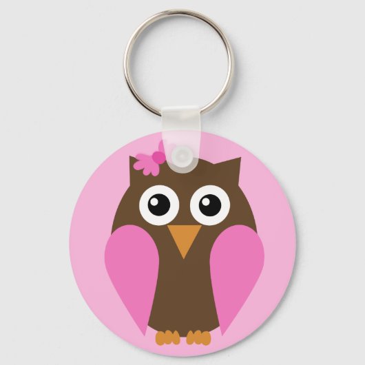 Porte-clés Chouette rose et Porte - clé à mâchoires (Recto)