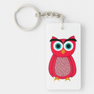 Porte-clés Chouette Rose Mignonne