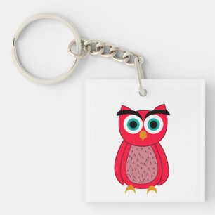 Porte-clés Chouette Rose Mignonne