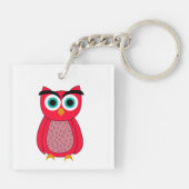 Porte-clés Chouette Rose Mignonne (Dos)