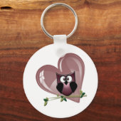 Porte-clés Chouette rouge et cadeaux de Saint-Valentin (Recto)