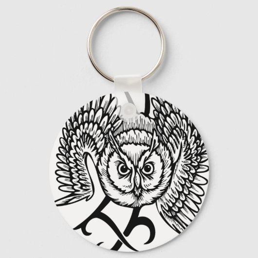 Porte-clés Chouette sauvage (Recto)