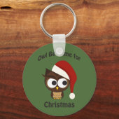 Porte-clés Chouette soit à la maison pour Noël ! (Recto)