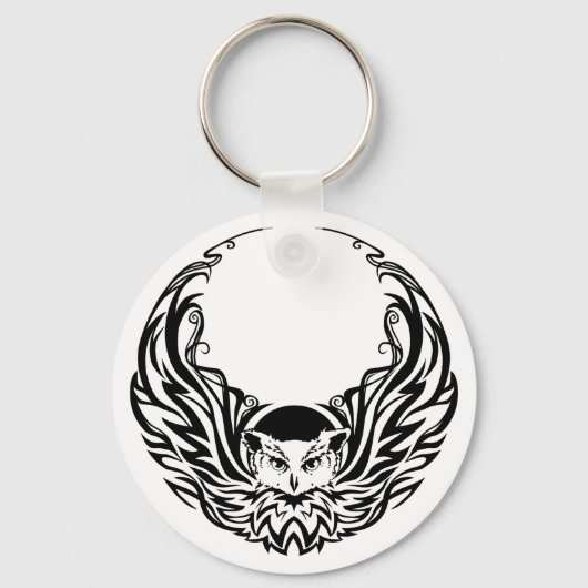 Porte-clés Chouette tribale (Recto)