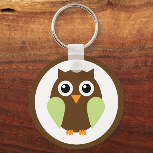 Porte-clés Chouette verte (Recto)