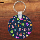 Porte-clés Chouettes arc-en-ciel (Recto)