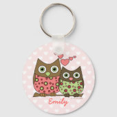 Porte-clés Chouettes d'amour (Recto)