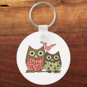 Porte-clés Chouettes d'amour (Recto)