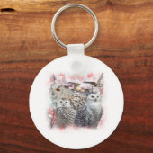 Porte-clés Chouettes des neiges (Recto)