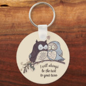 Porte-clés Chouettes en amour Twit Twoo (Recto)