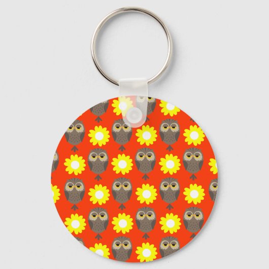 Porte-clés Chouettes et marguerites (Recto)