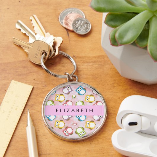 Porte-clés Chouettes mignonnes, Chouette Motif, Chouettes col (Bureau)