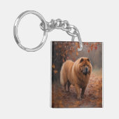 Porte-clés Chow Chow à l'automne Feuilles automne Inspire (Devant gauche)