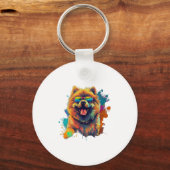Porte-clés Chow Chow Chien Chien chinois race pour un Chow Ch (Recto)