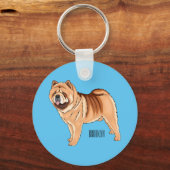 Porte-clés Chow Chow dog cartoon (Recto)
