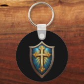 Porte-clés chrétien Bouclier de la Foi (Recto)