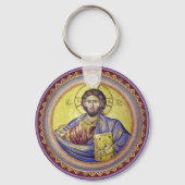 Porte-clés Christ Pantocrator icône orthodoxe (Verso)