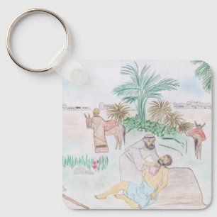 Porte-clés Christian Artwork Le bon samaritain