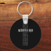 Porte-clés Christian Blessed Papa Fête des pères croisée (Recto)