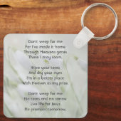 Porte-clés Christian Celebration of Life  Snowdrop Flowers (Verso)