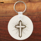 Porte-clés Christian Cross Faith Protection Prayer (Recto)