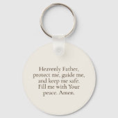 Porte-clés Christian Cross Faith Protection Prayer (Verso)