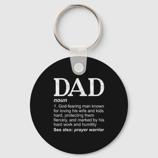 Porte-clés Christian Dad Definition Fathers Day Dad  (Recto)
