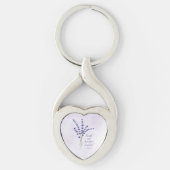 Porte-clés Christian Encouragement Lavande avec Écriture (Devant)