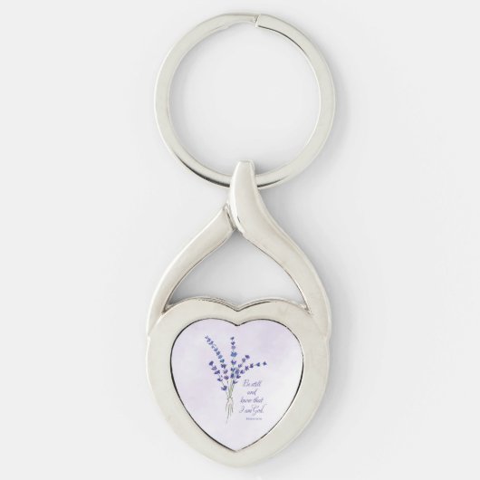 Porte-clés Christian Encouragement Lavande avec Écriture (Devant)