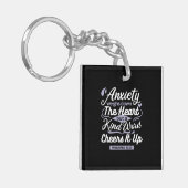 Porte-clés Christian Encouragement Quote – Anxiety & Kindness (Devant gauche)