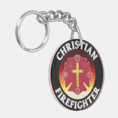 Porte-clés Christian Firefighter Croix Rouge St Florian INRI (Devant gauche)
