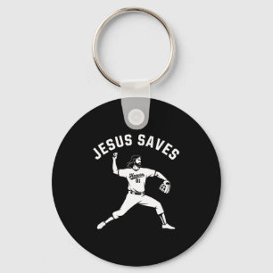 Porte-clés Christian Jésus Sauve Baseball Tcher - Ciel 01 S