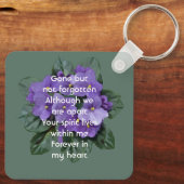 Porte-clés Christian Memorial Keepsake African Violet (Verso)